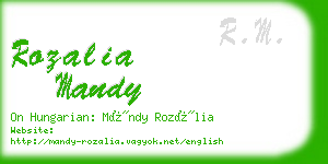 rozalia mandy business card